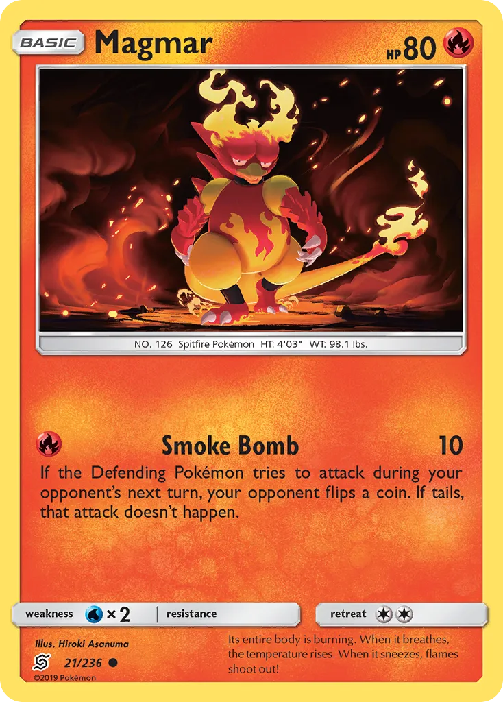 2019 Unified Minds Magmar Common #021/236 Common card image