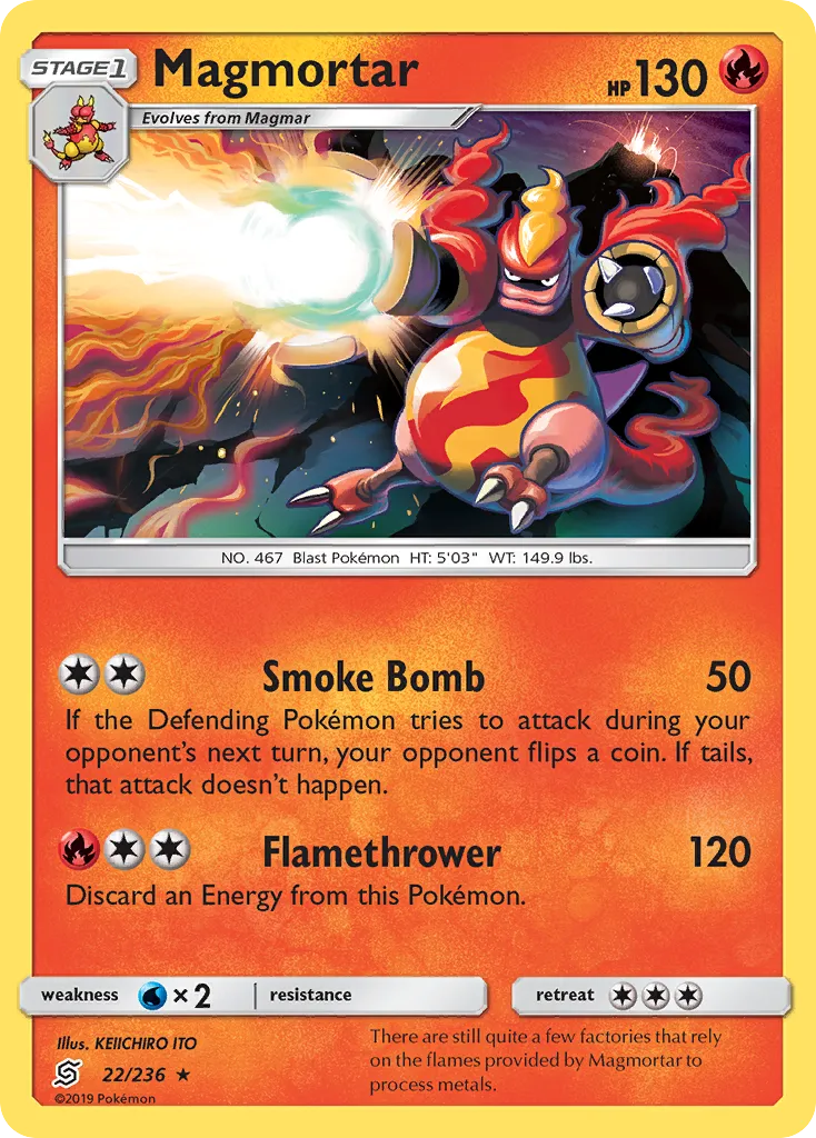 2019 Unified Minds Magmortar #022/236 Rare card image
