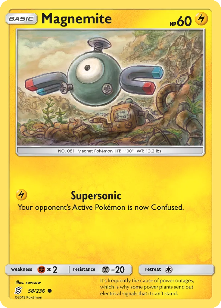 2019 Unified Minds Magnemite #058/236 Common card image