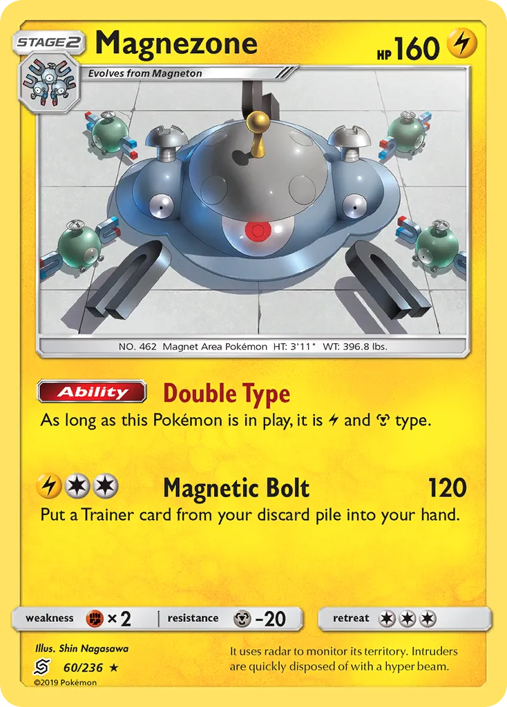 2019 Unified Minds Magnezone #060/236 Rare Holo card image