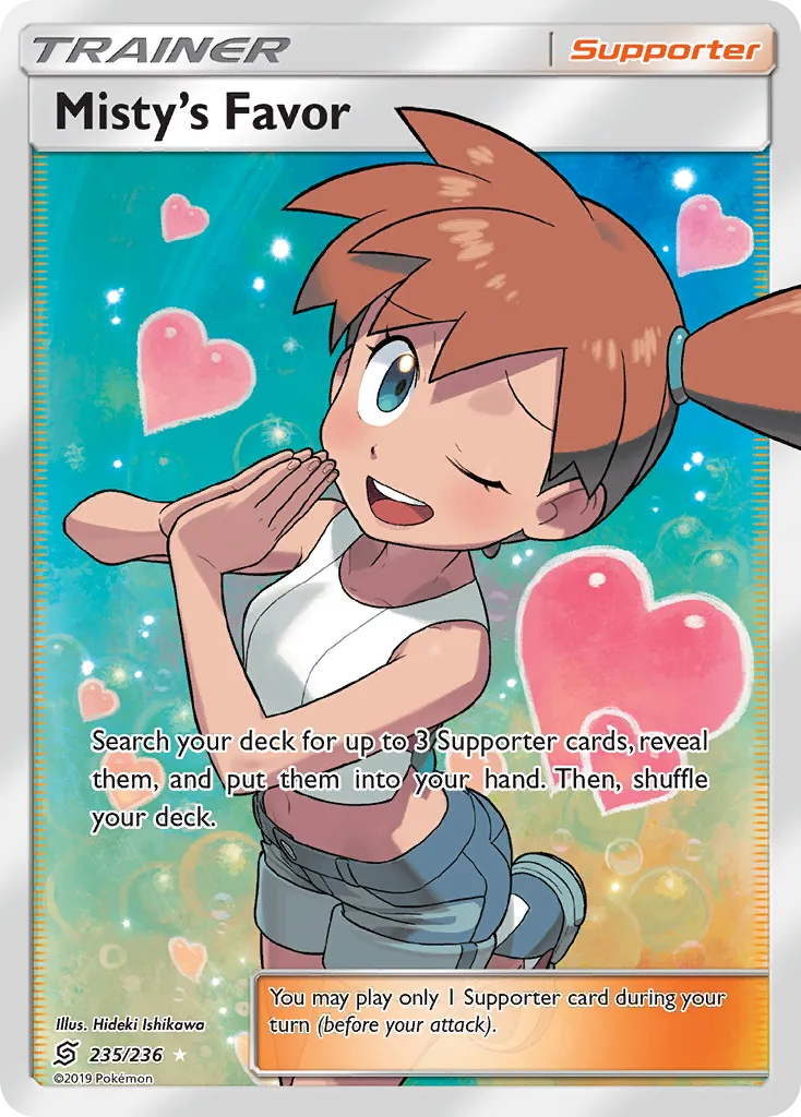 2019 Unified Minds Misty's Favor #235/236 Rare Ultra card image
