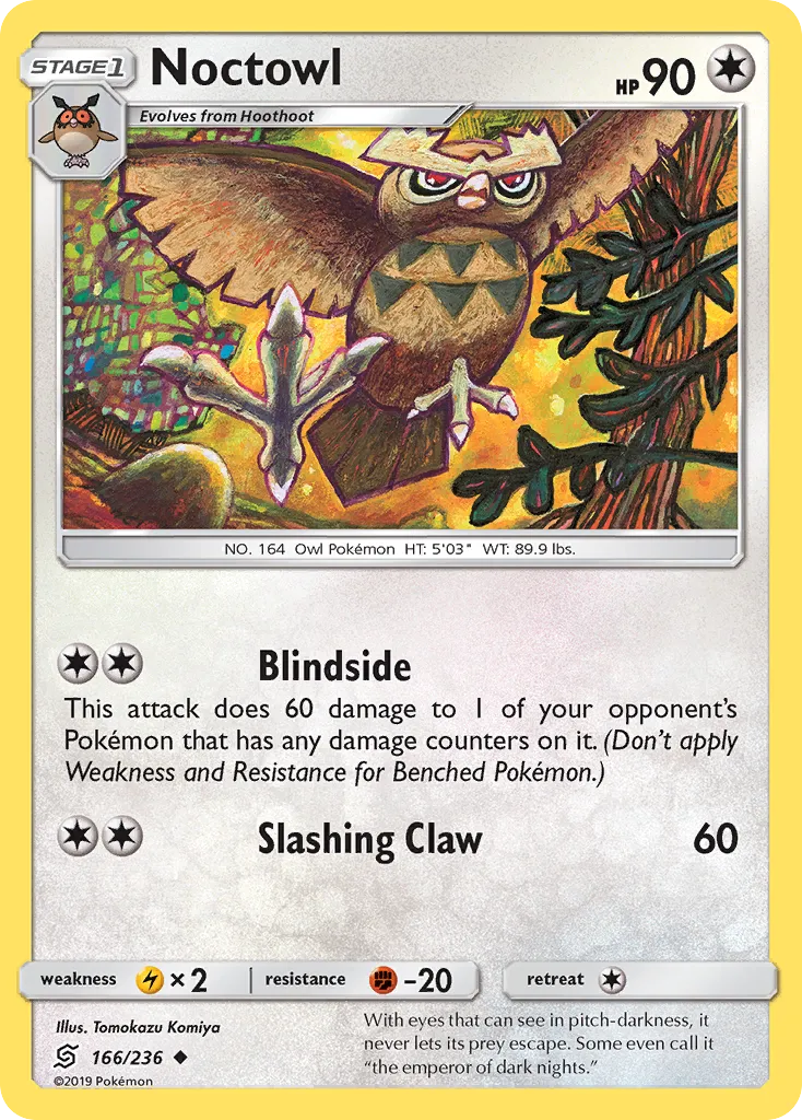 2019 Unified Minds Noctowl #166/236 Uncommon card image