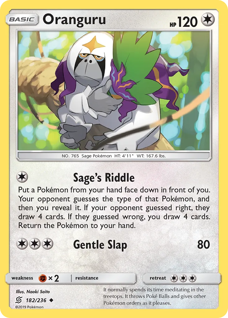 2019 Unified Minds Oranguru #182/236 Uncommon card image