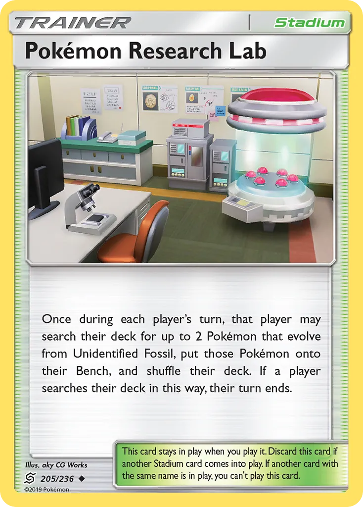 2019 Unified Minds Pokémon Research Lab #205/236 Uncommon card image