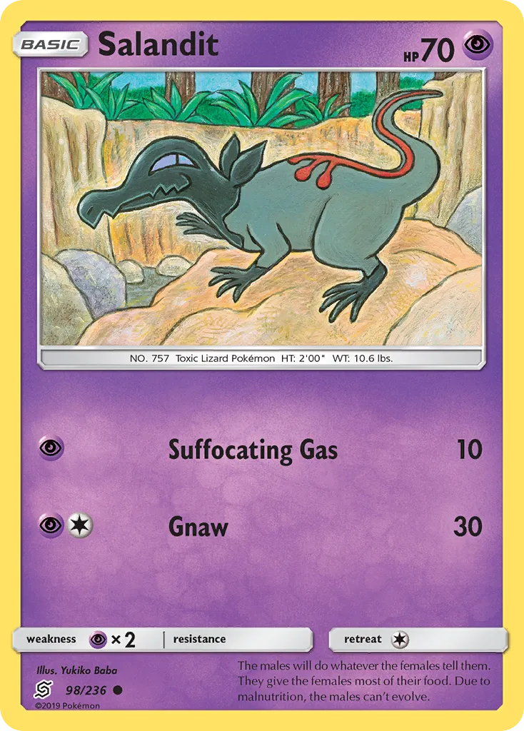 2019 Unified Minds Salandit #098/236 Common card image