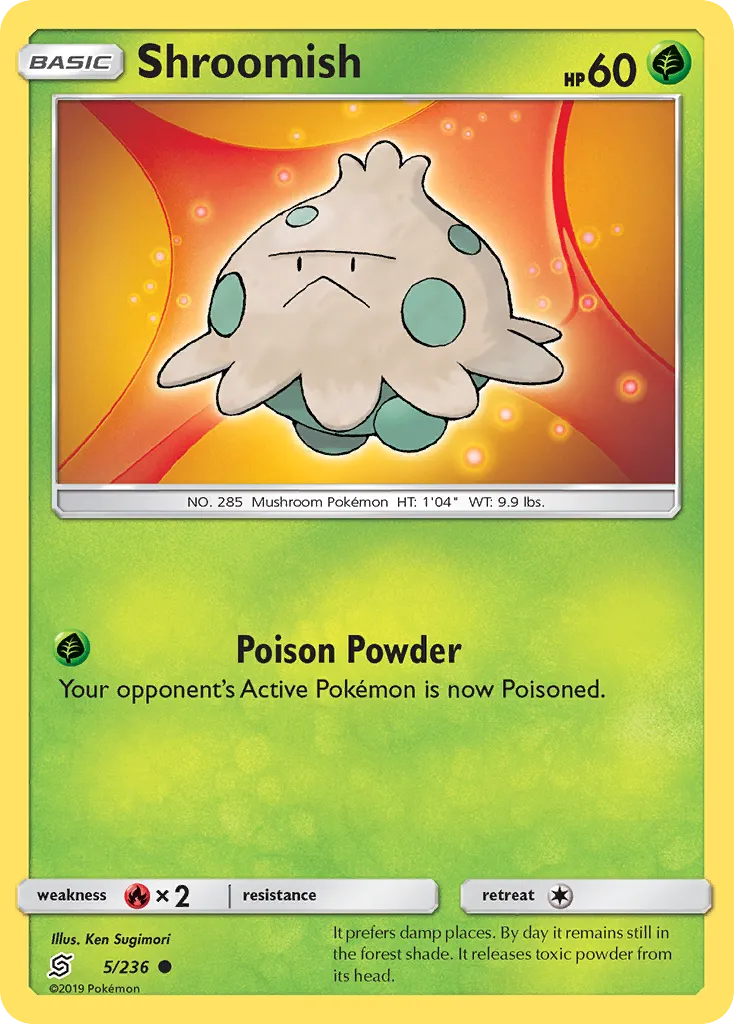 2019 Unified Minds Shroomish Common #005/236 Common card image