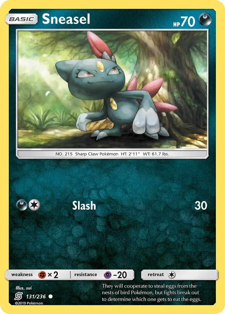 2019 Unified Minds Sneasel #131/236 Common card image