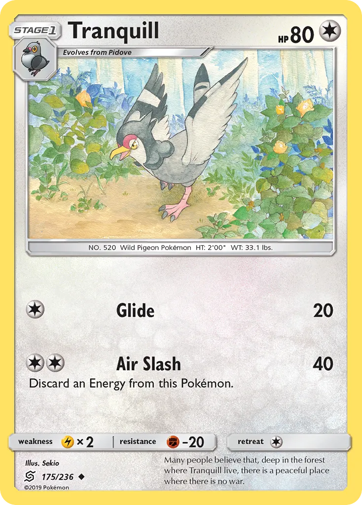 2019 Unified Minds Tranquill Uncommon #175/236 Uncommon card image