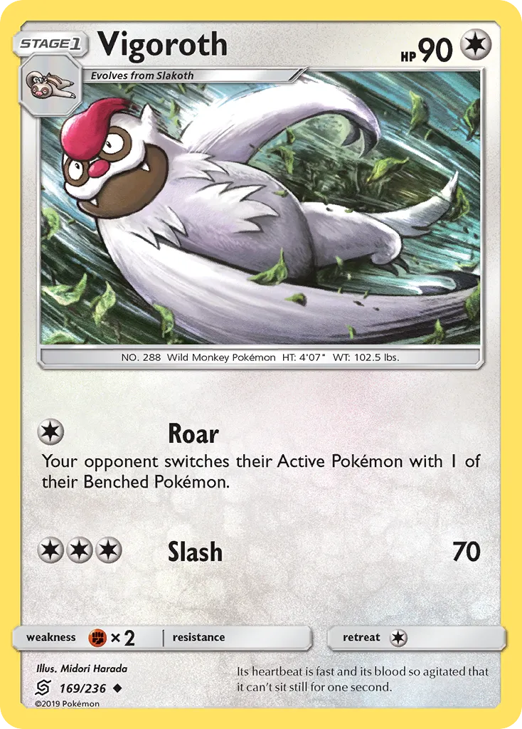 2019 Unified Minds Vigoroth #169/236 Uncommon card image