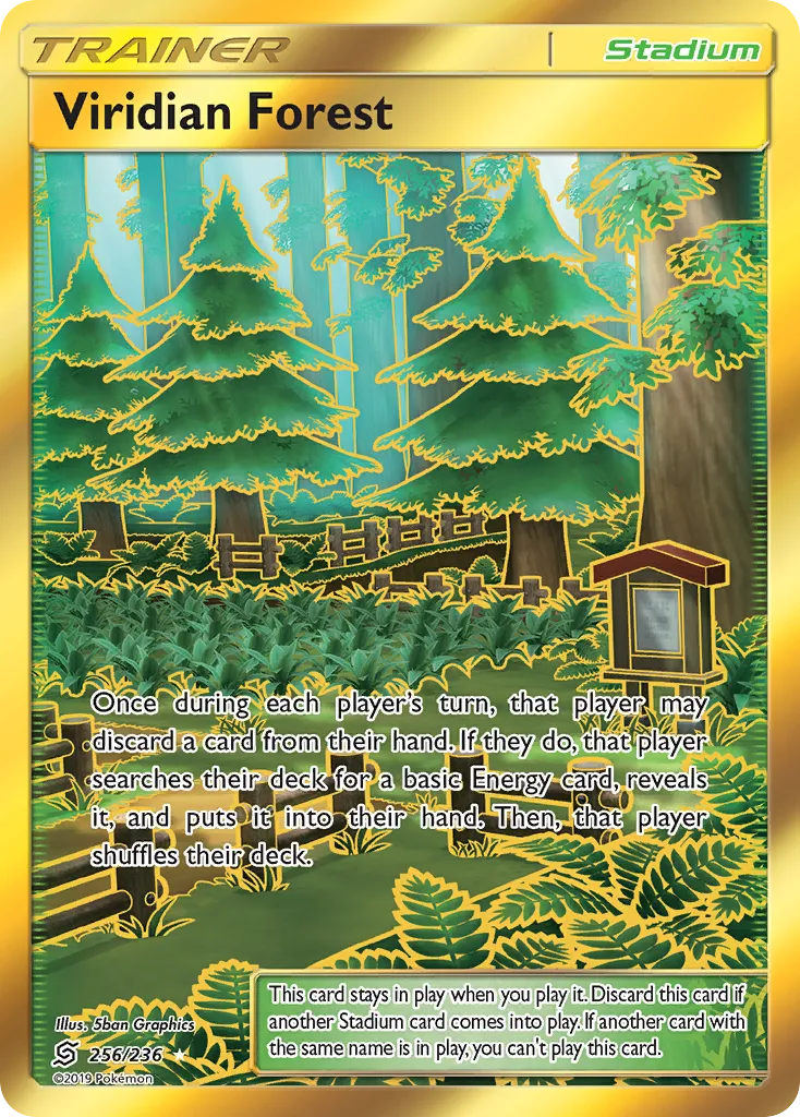 2019 Unified Minds Viridian Forest #256/236 Rare Secret card image
