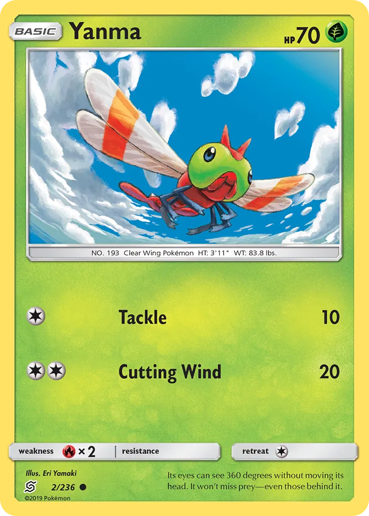 2019 Unified Minds Yanma Common #002/236 Common card image