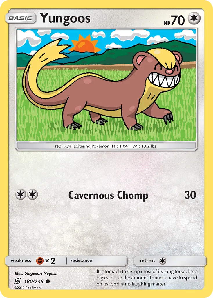 2019 Unified Minds Yungoos Common #180/236 Common card image