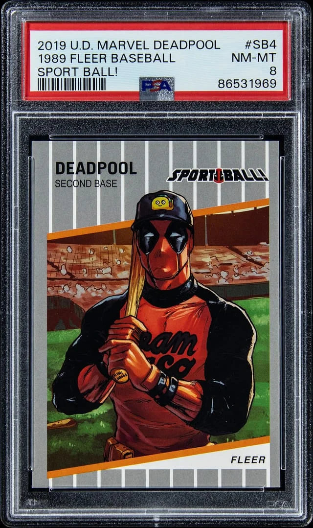 2019 Upper Deck 1989 Fleer Baseball Marvel Deadpool Sport Ball! #SB4 card image