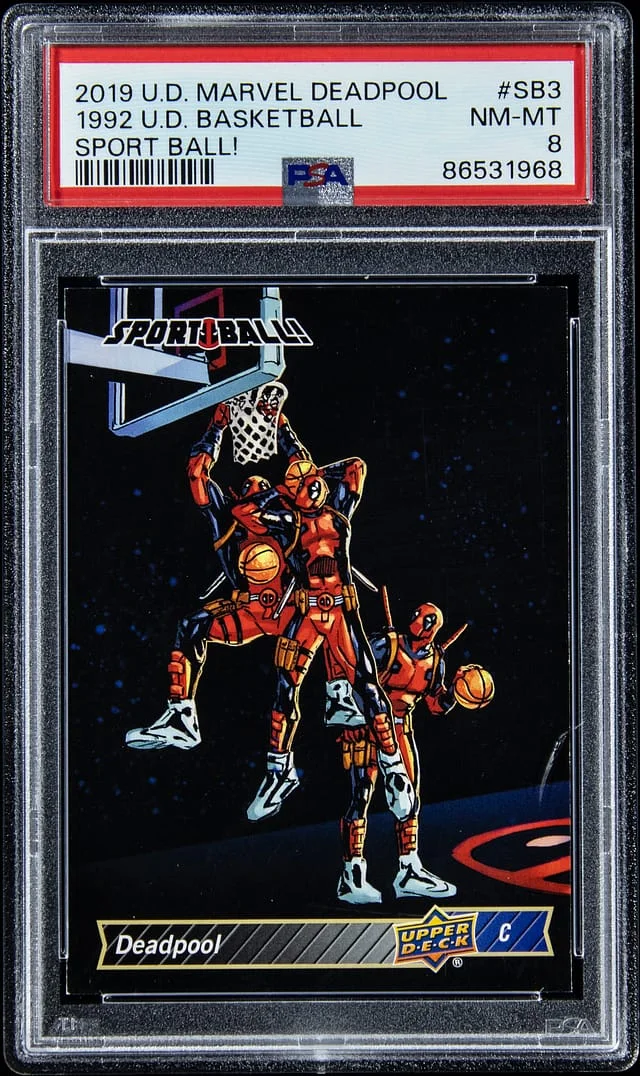 2019 Upper Deck 1992 Upper Deck Basketball Marvel Deadpool Sport Ball! #SB3 card image