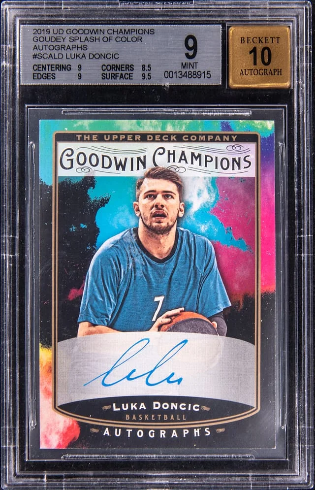 2019 Upper Deck Goodwin Champions Luka Doncic Goudey Splash of Color #SCA-LD card image