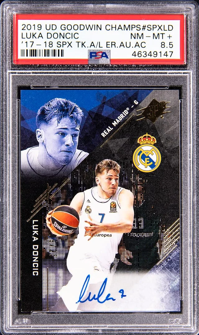 2019 Upper Deck Goodwin Champions Luka Doncic 17-18 SPx Turkish Airlines EuroLeague Autographs Achievement #SPX-LD card image