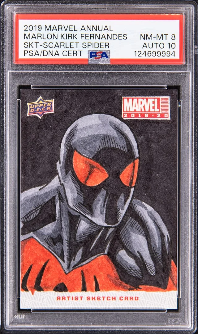 2019 Upper Deck Marvel Annual Sketch Scarlet Spider Marlon Kirk Fernandes #no-number card image