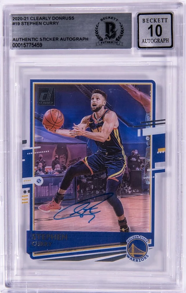 2020-21 Clearly Donruss Stephen Curry #19 card image