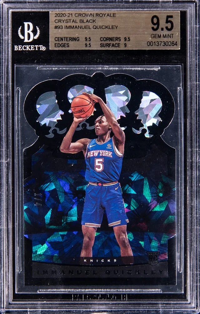 2020-21 Crown Royale Immanuel Quickley Crystal Black #93 card image