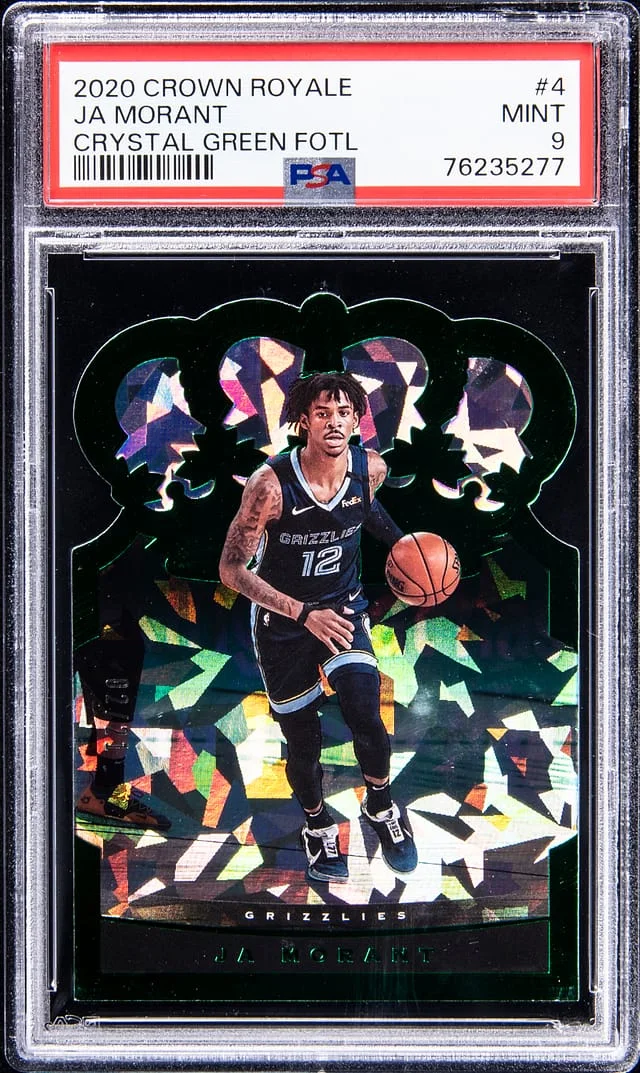 2020-21 Crown Royale Ja Morant Crystal Green FOTL #4 card image