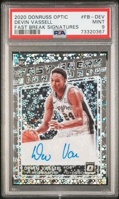 2020-21 Donruss Optic Devin Vassell Fast Break Signatures #FB-Dev card image
