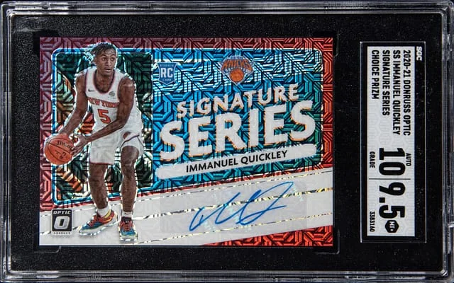 2020-21 Donruss Optic Immanuel Quickley Signature Series Choice Prizm #SS-IMG card image