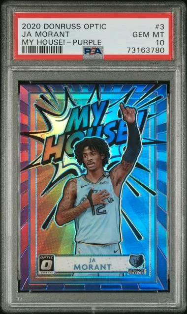 2020-21 Donruss Optic Ja Morant My House! Purple #3 card image