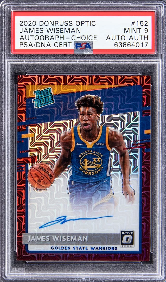 2020-21 Donruss Optic James Wiseman Signed #152 card image
