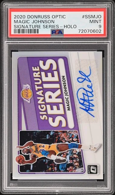 2020-21 Donruss Optic Magic Johnson Signature Series Holo #SS-MJO card image