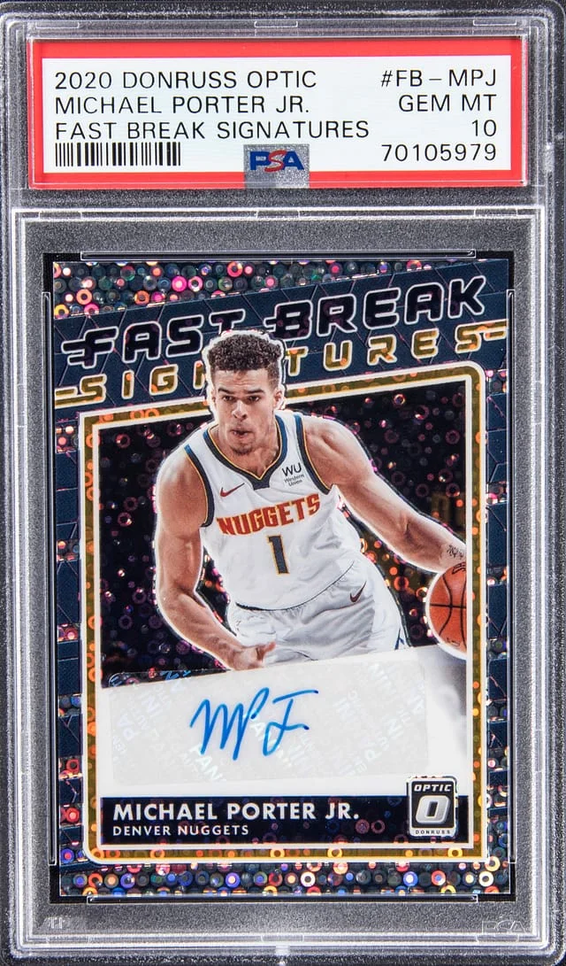 2020-21 Donruss Optic Michael Porter Jr. Fast Breaks Signatures Prizm #FB-MPJ card image