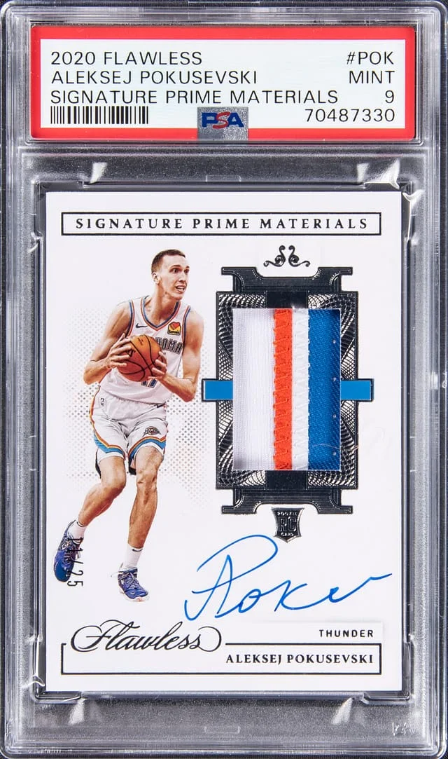 2020-21 Flawless Aleksej Pokusevski Signature Prime Materials #POK card image