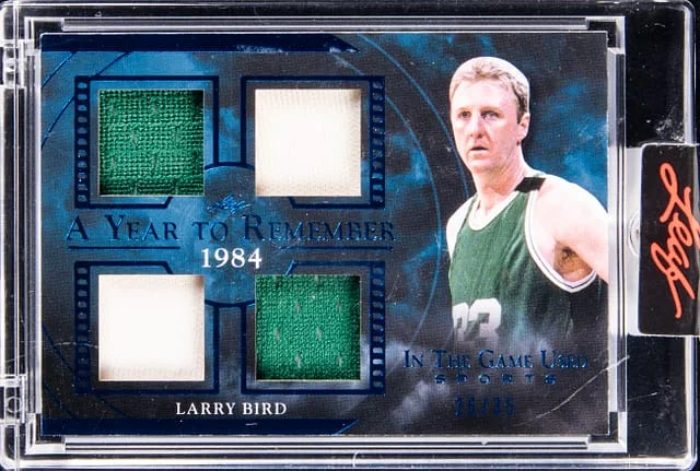 2020-21 Leaf Larry Bird In the Game Used Sports A Year To Remember #AYR-27 card image