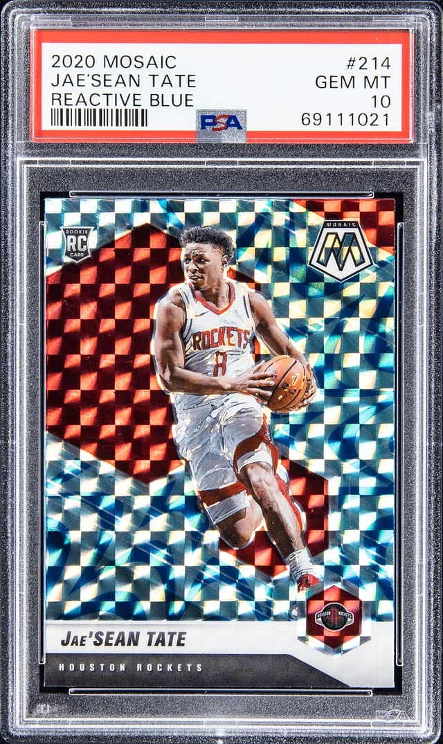 2020-21 Mosaic Jae'Sean Tate Reactive Blue #214 card image