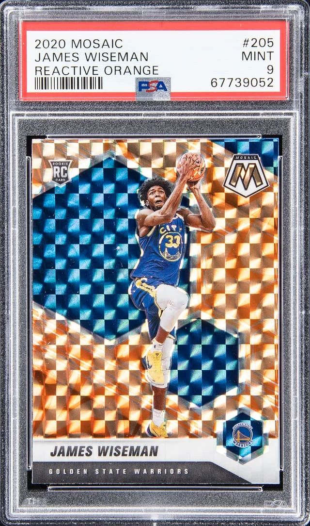 2020-21 Mosaic James Wiseman Reactive Orange #205 card image