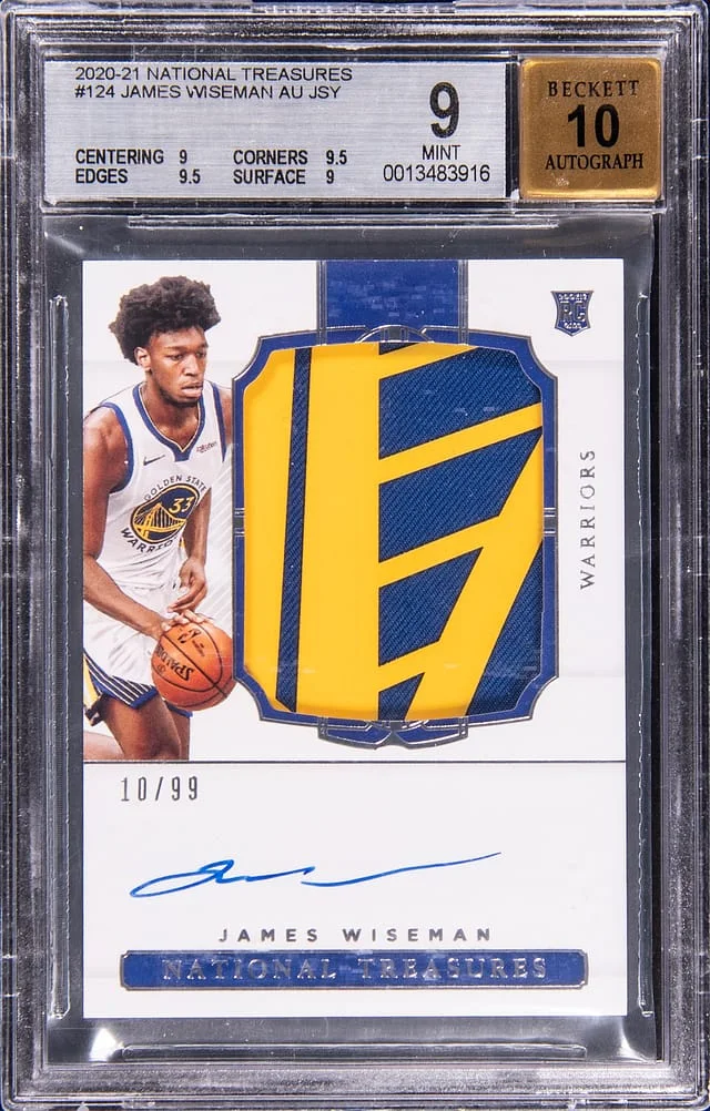 2020-21 National Treasures James Wiseman #124 card image