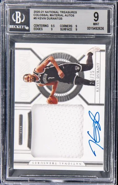 2020-21 National Treasures Kevin Durant Colossal Material Autos #5 card image