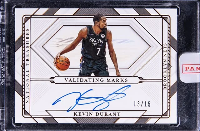 2020-21 National Treasures Validating Marks Kevin Durant #no-number card image
