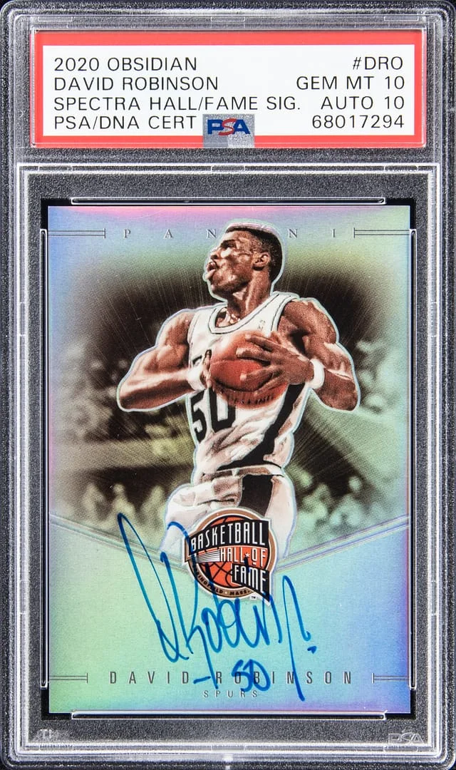 2020-21 Obsidian David Robinson Spectra Hall of Fame Signatures #SH-DRO card image