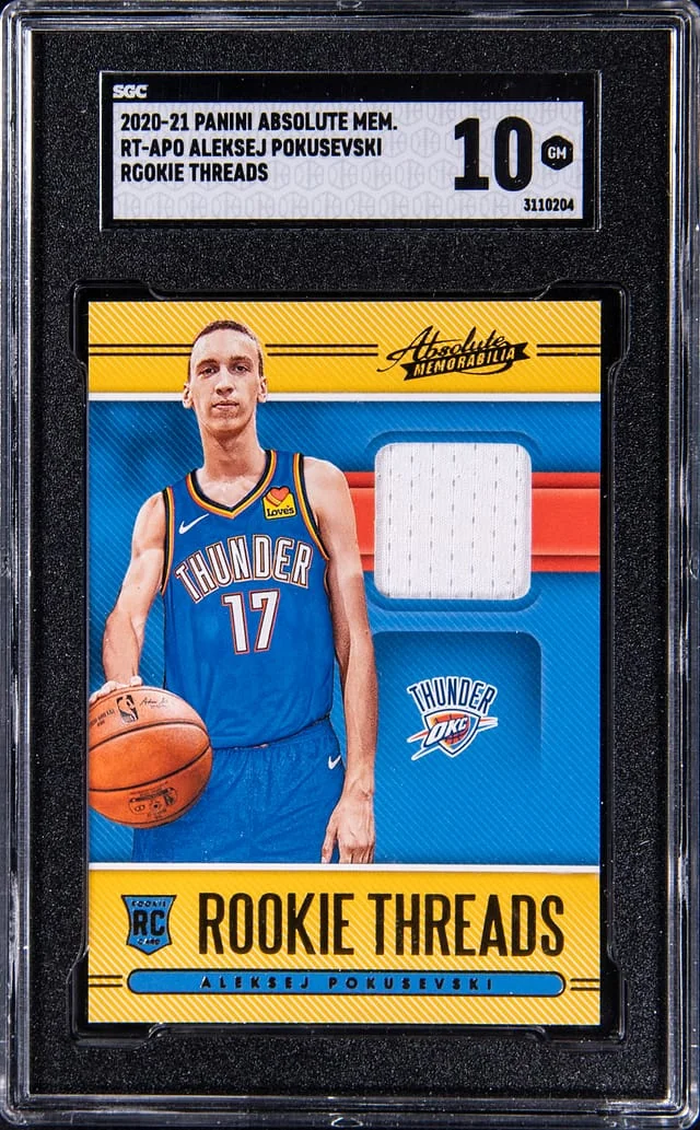 2020-21 Panini Absolute Aleksej Pokusevski Memorabilia Threads #RT-APO card image
