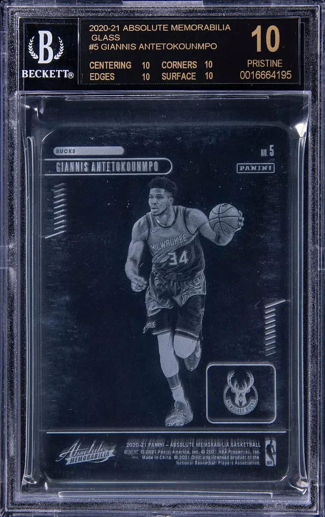 2020-21 Panini Absolute Giannis Antetokounmpo Memorabilia Glass #5 card image