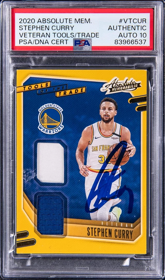 2020-21 Panini Absolute Stephen Curry Memorabilia Veteran Tools Of The Trade #VT-CUR card image