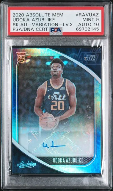2020-21 Panini Absolute Udoka Azubuike Memorabilia Autographs Variation Level 2 #RAV-UAZ card image