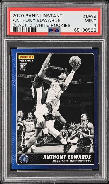 2020-21 Panini Anthony Edwards Instant Black & White Rookies #BW9 card image