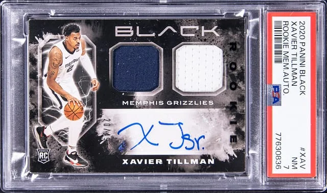 2020-21 Panini Black Xavier Tillman Memorabilia Autograph #XAV card image