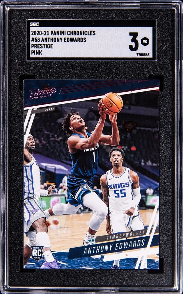 2020-21 Panini Chronicles Anthony Edwards Prestige Pink #58 card image