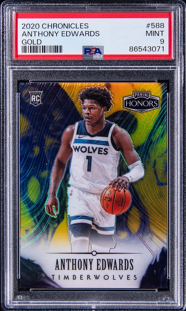 2020-21 Panini Chronicles Anthony Edwards Gold #588 card image