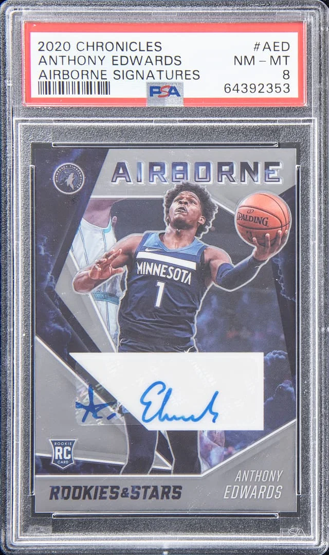 2020-21 Panini Chronicles Anthony Edwards Airborne Signatures #AIR-AED card image