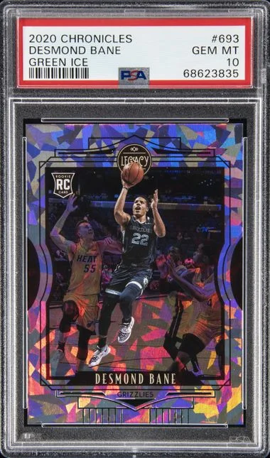 2020-21 Panini Chronicles Desmond Bane Green Ice #693 card image