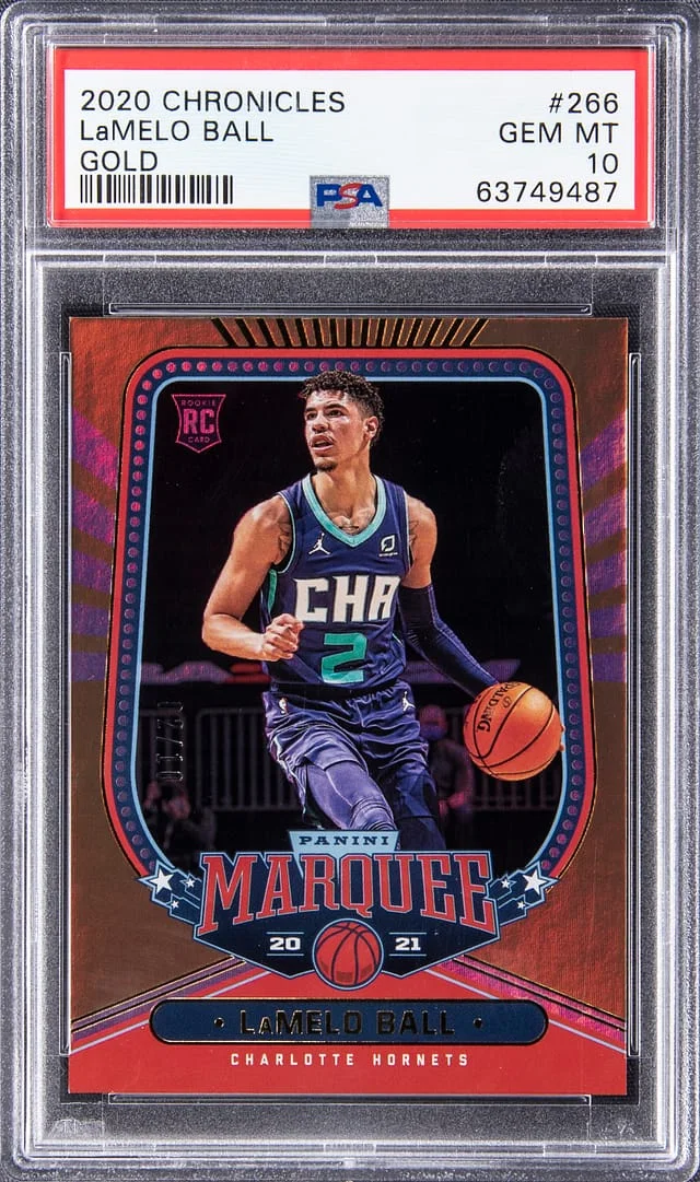 2020-21 Panini Chronicles LaMelo Ball Gold #266 card image