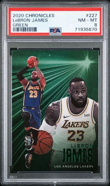 2020-21 Panini Chronicles LeBron James Green #227 card image